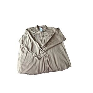 Big Bill FR Flame Resistant Work Shirt 4XL Tall Tan Brown Industrial‎